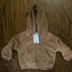 Cozy Brown Teddy Bear Hoodie H&M